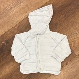 Feltman Brothers Light Blue Knit Jacket Coat Hood Winter Outfit 3m